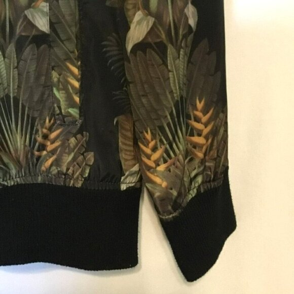 Cuidado con el Perro Men's Bomber Jacket Pineapple Pattern Size Large Black - Picture 3 of 10
